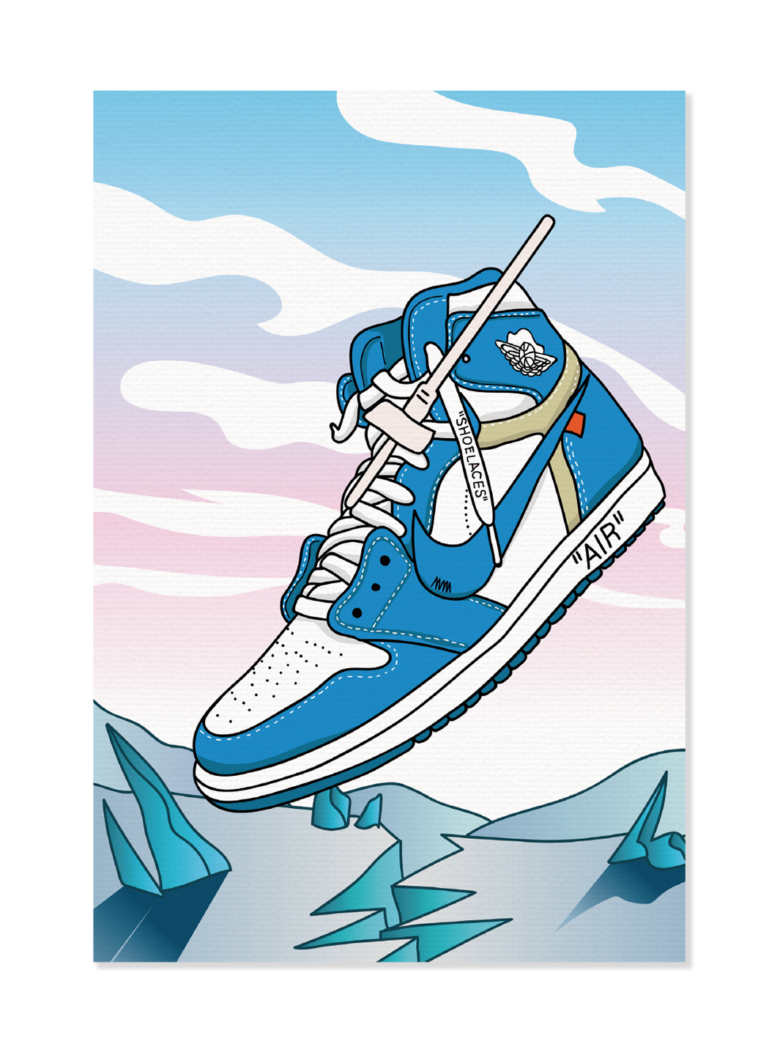 Obraz na płótnie Jordan Retro 1 x Off White UNC